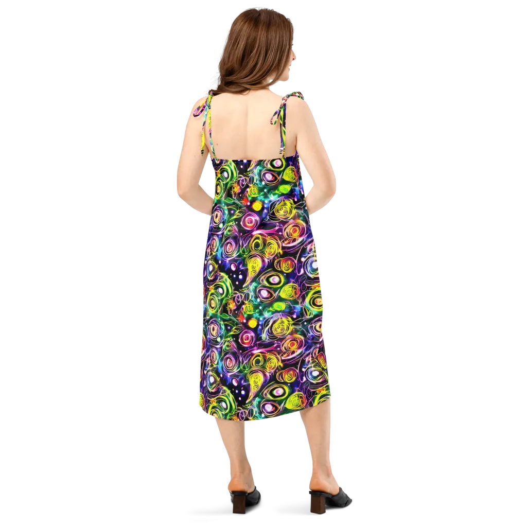Electric Rosarium on Slip Dress — Back