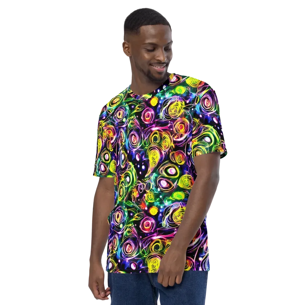 Electric Rosarium on Men's Crew Neck T-Shirt — Left