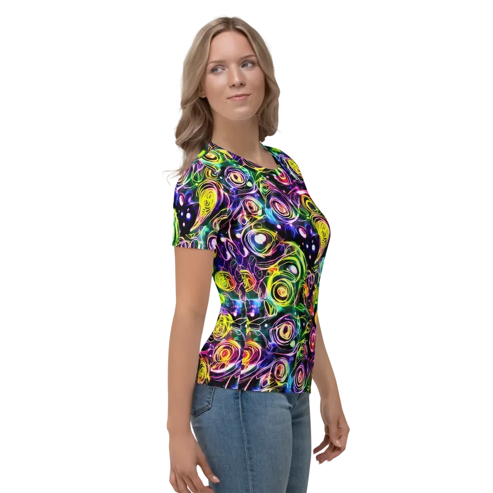 Electric Rosarium on Women's Crew Neck T-Shirt — Right