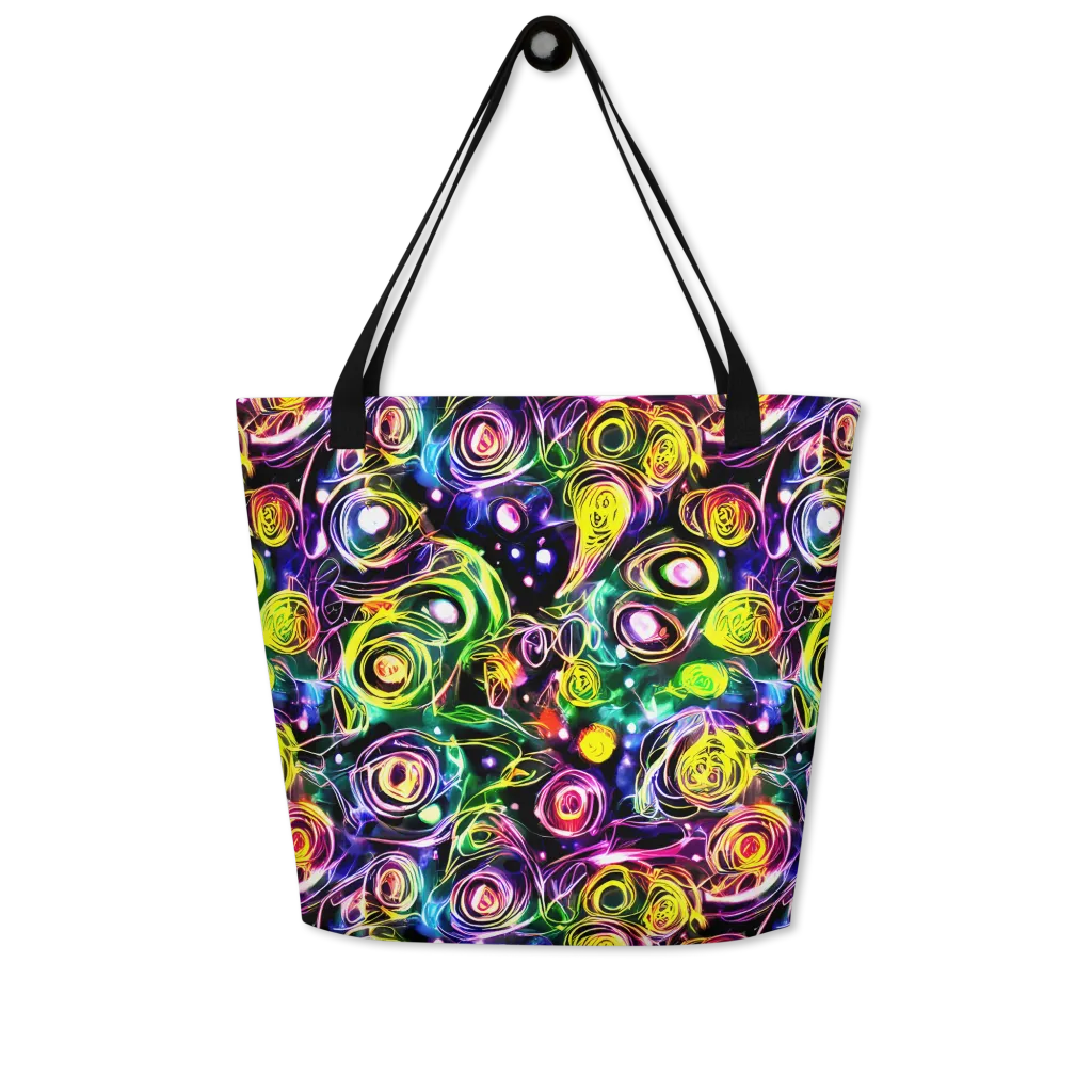 Electric Rosarium on Large Tote Bag W/ Pocket — Front