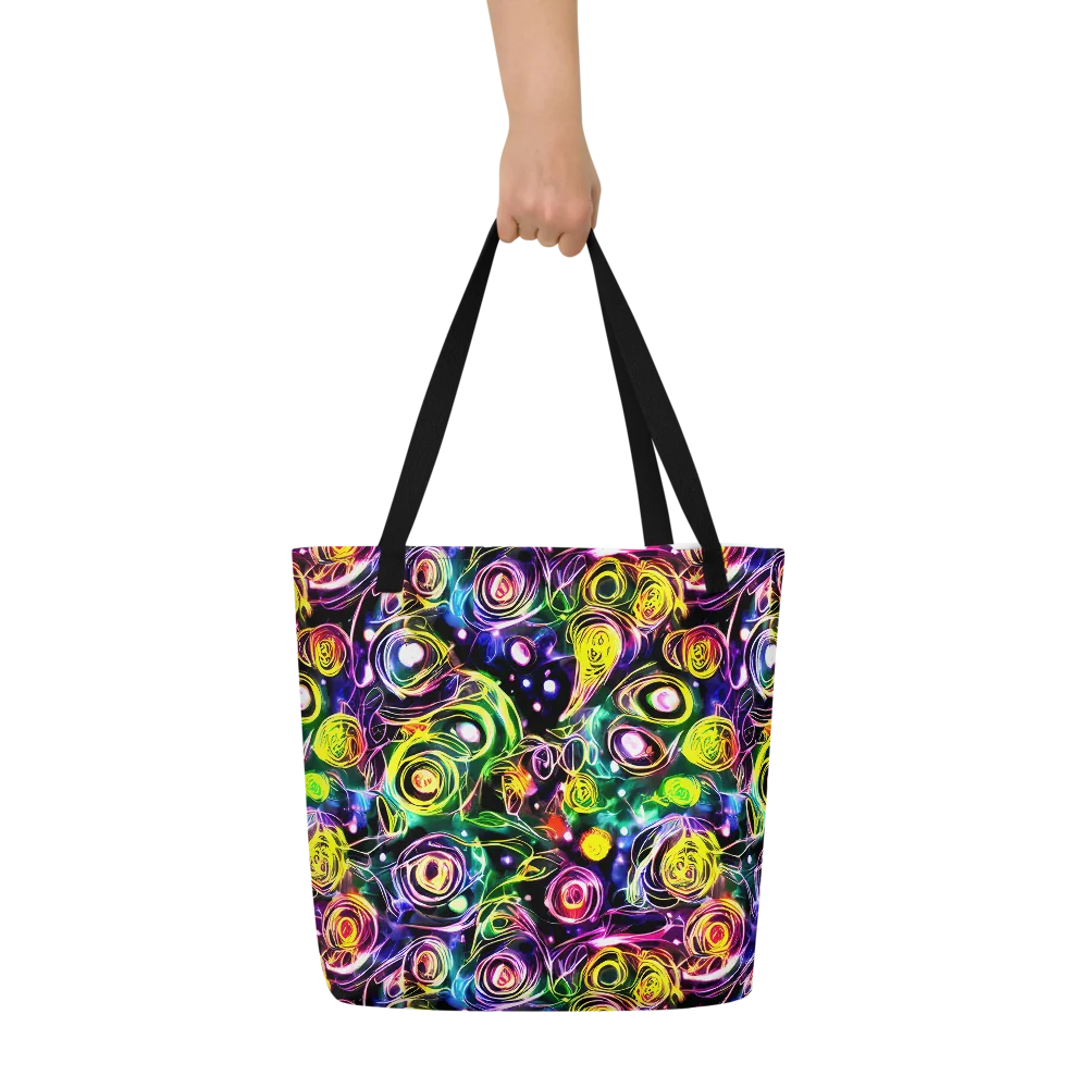 Electric Rosarium on Large Tote Bag W/ Pocket — Front