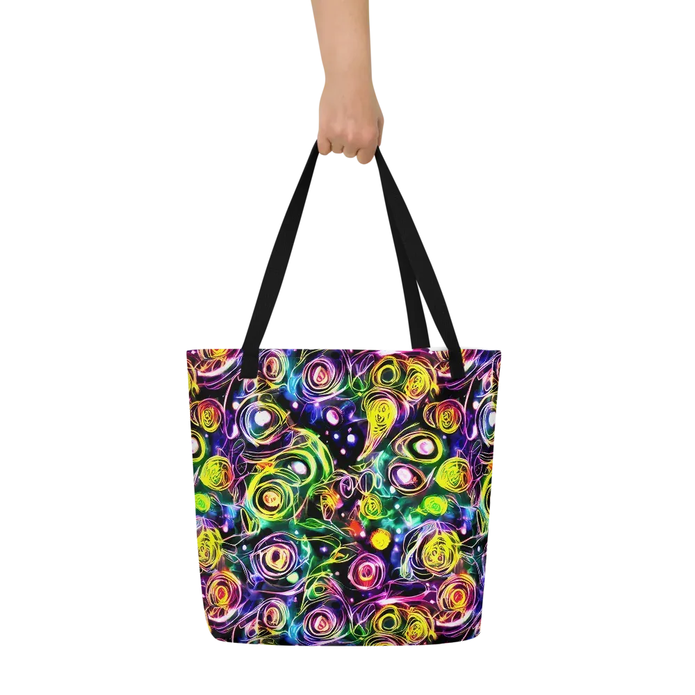 Electric Rosarium on Large Tote Bag W/ Pocket — Front