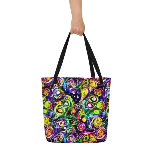 Electric Rosarium on a Large Tote Bag W/ Pocket
