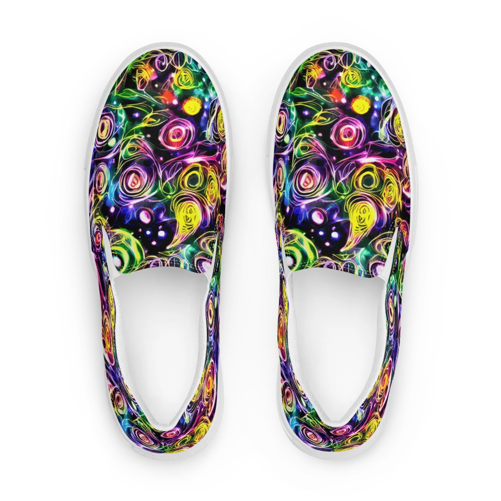 Electric Rosarium on Women's Slip-On Canvas Shoes — Front