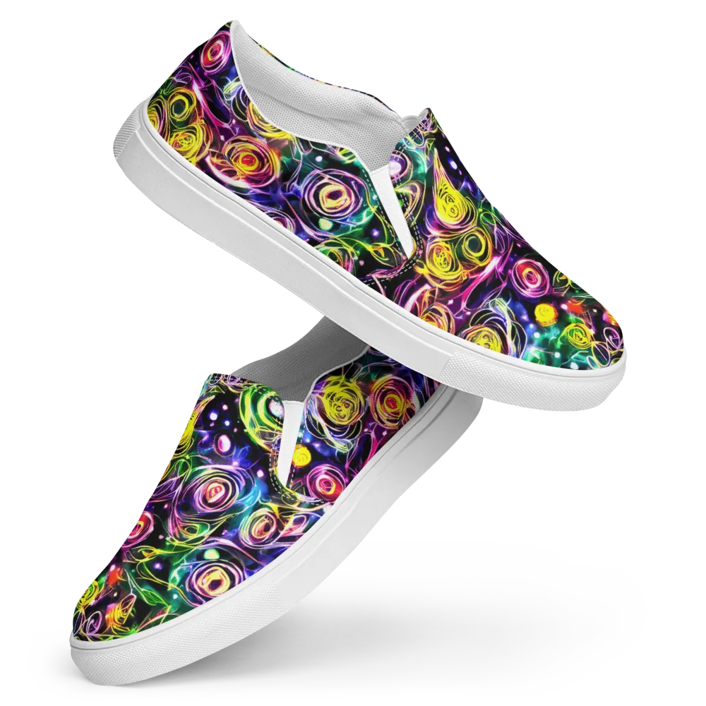 Electric Rosarium on Women's Slip-On Canvas Shoes — Front