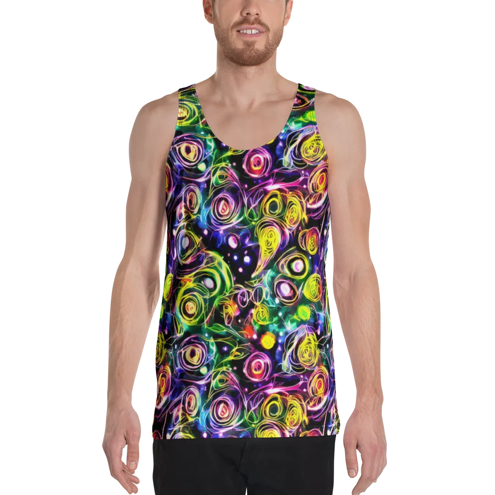 Electric Rosarium on Men's Tank Top — Front