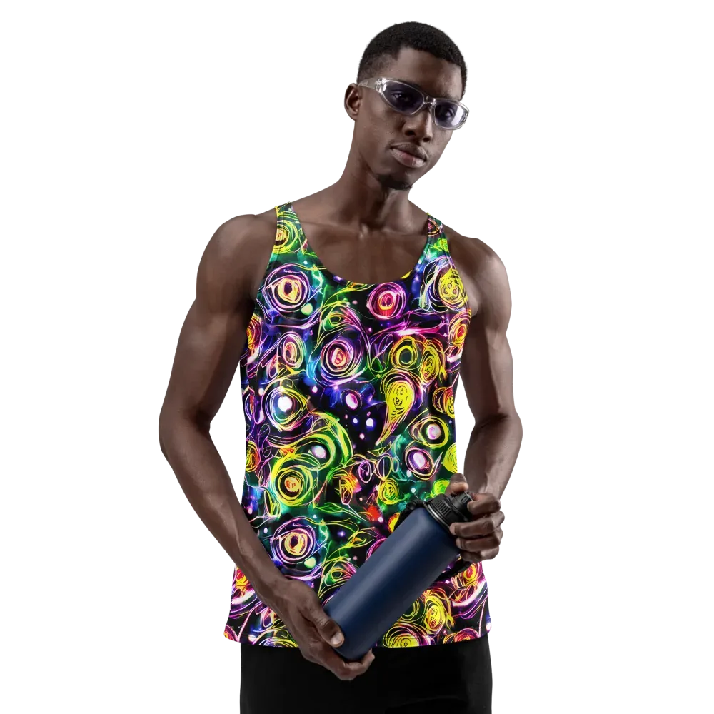 Electric Rosarium on Men's Tank Top — Front