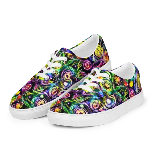 Electric Rosarium on a Men's Lace-Up Canvas Shoes