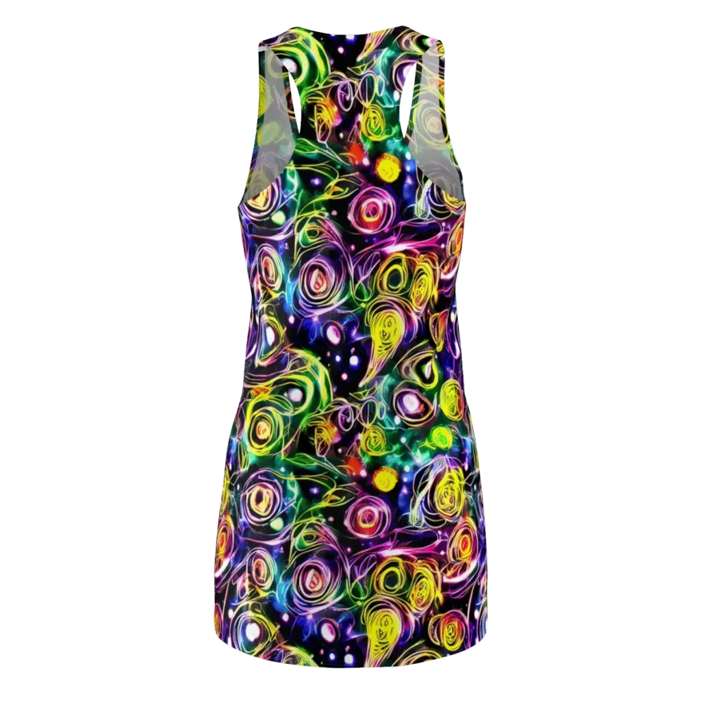 Electric Rosarium on Racerback Dress — Back