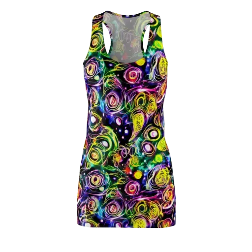 Electric Rosarium on a Racerback Dress