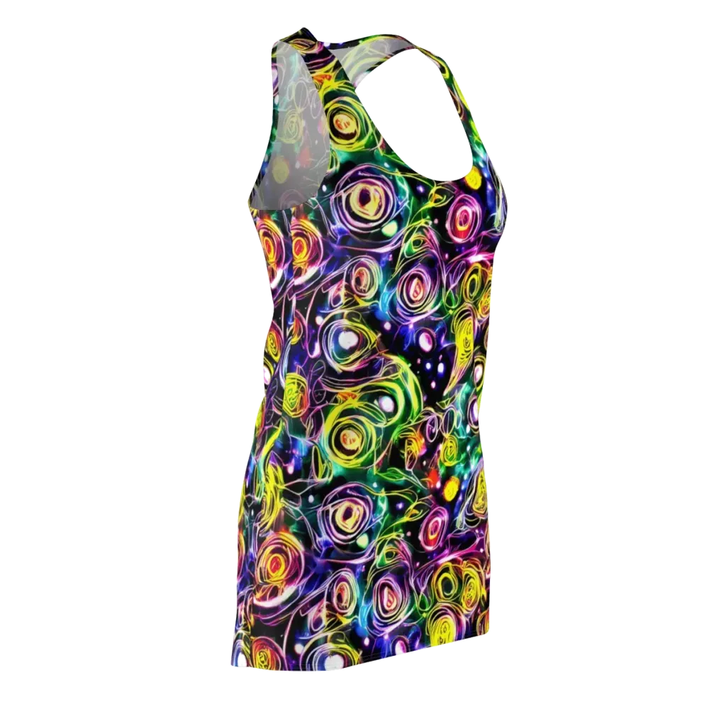 Electric Rosarium on Racerback Dress — Front Side