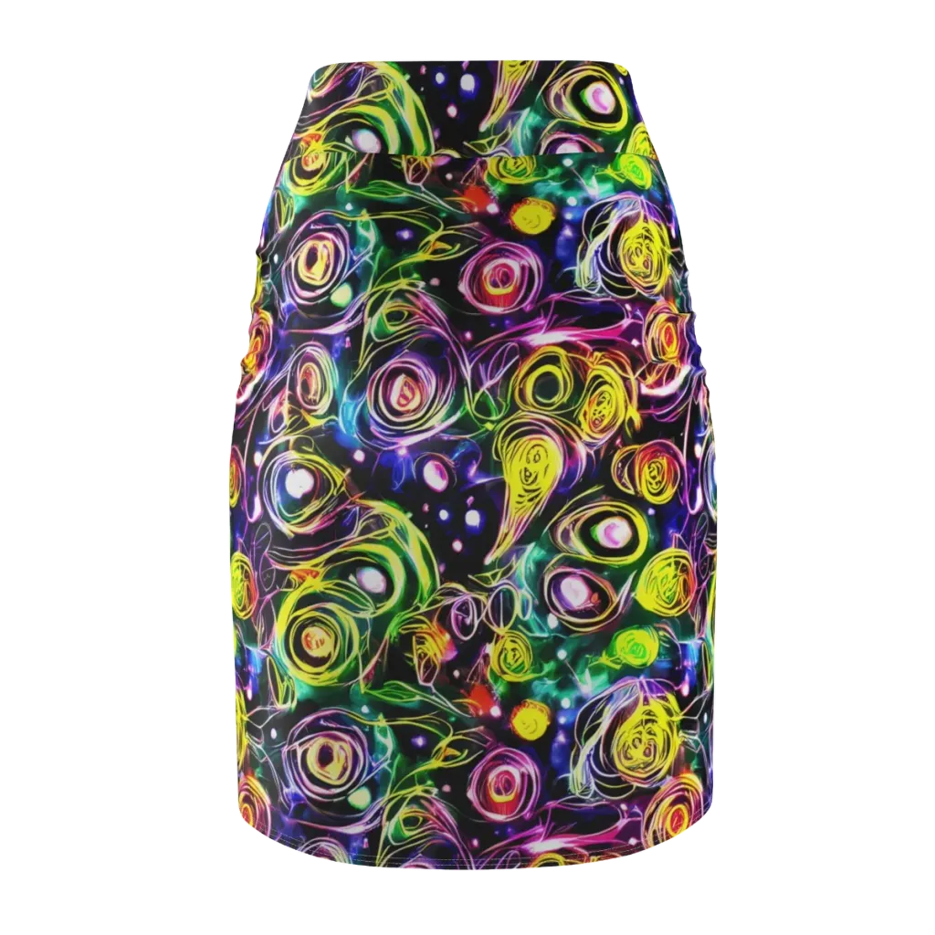 Electric Rosarium on Pencil Skirt — Back