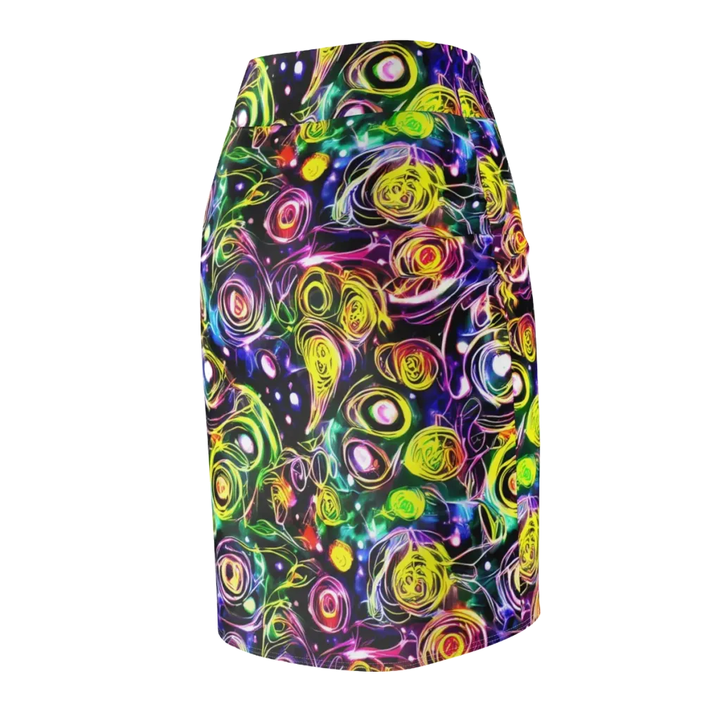 Electric Rosarium on Pencil Skirt — Back Side