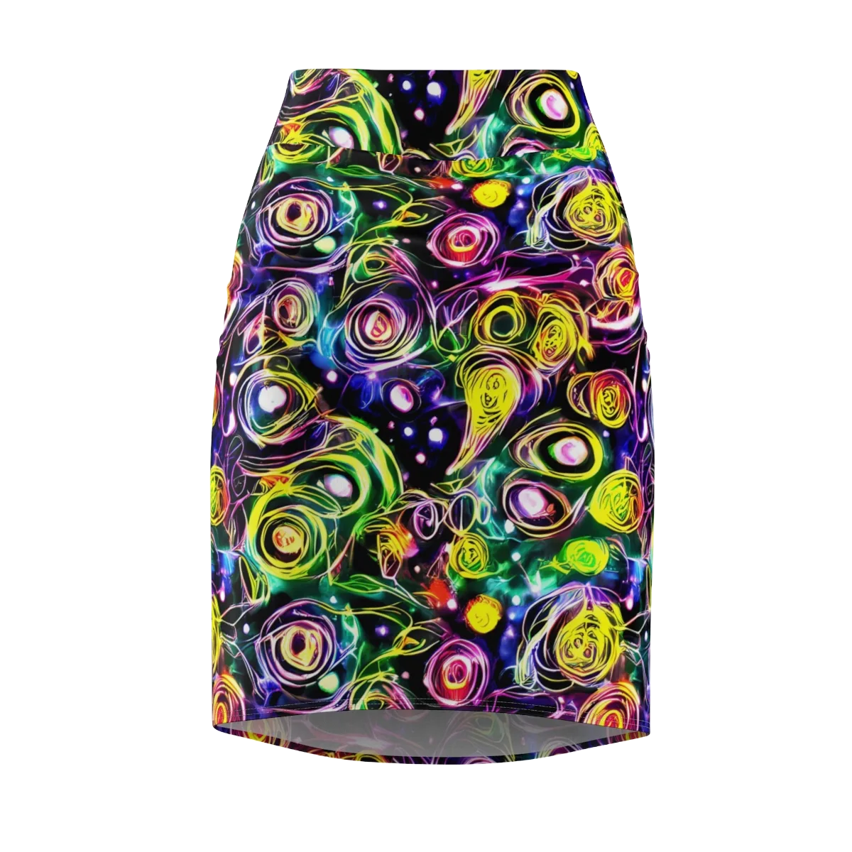Electric Rosarium on Pencil Skirt — Front