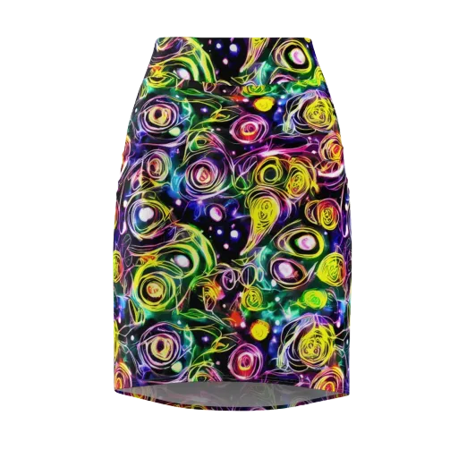 Electric Rosarium on a Pencil Skirt