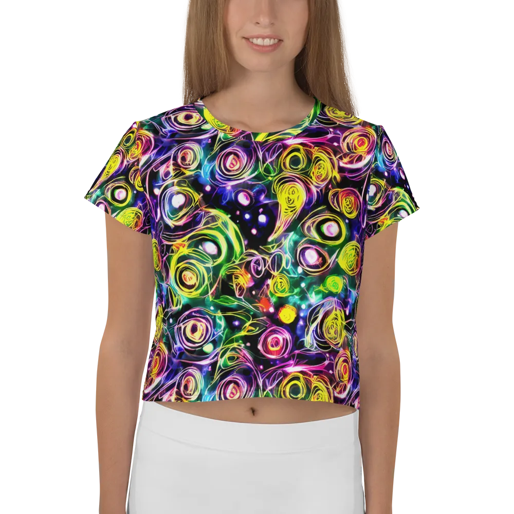 Electric Rosarium on Crop Tee — Front