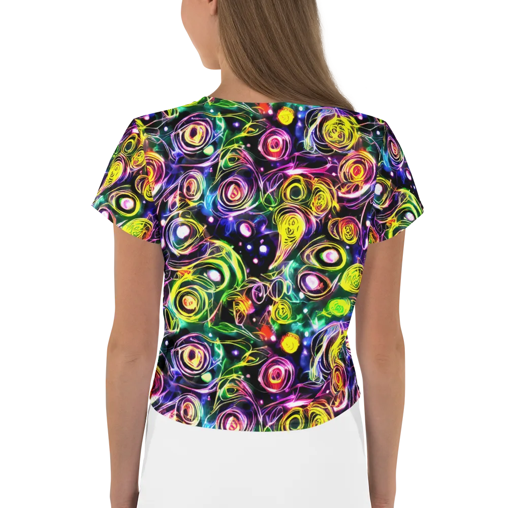 Electric Rosarium on Crop Tee — Back