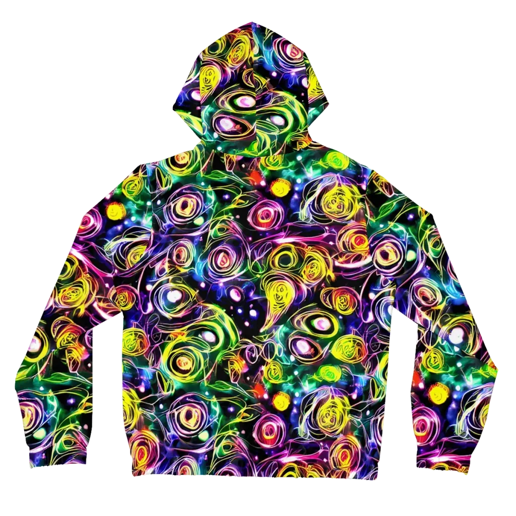 Electric Rosarium on Women's Full-Zip Hoodie — Back