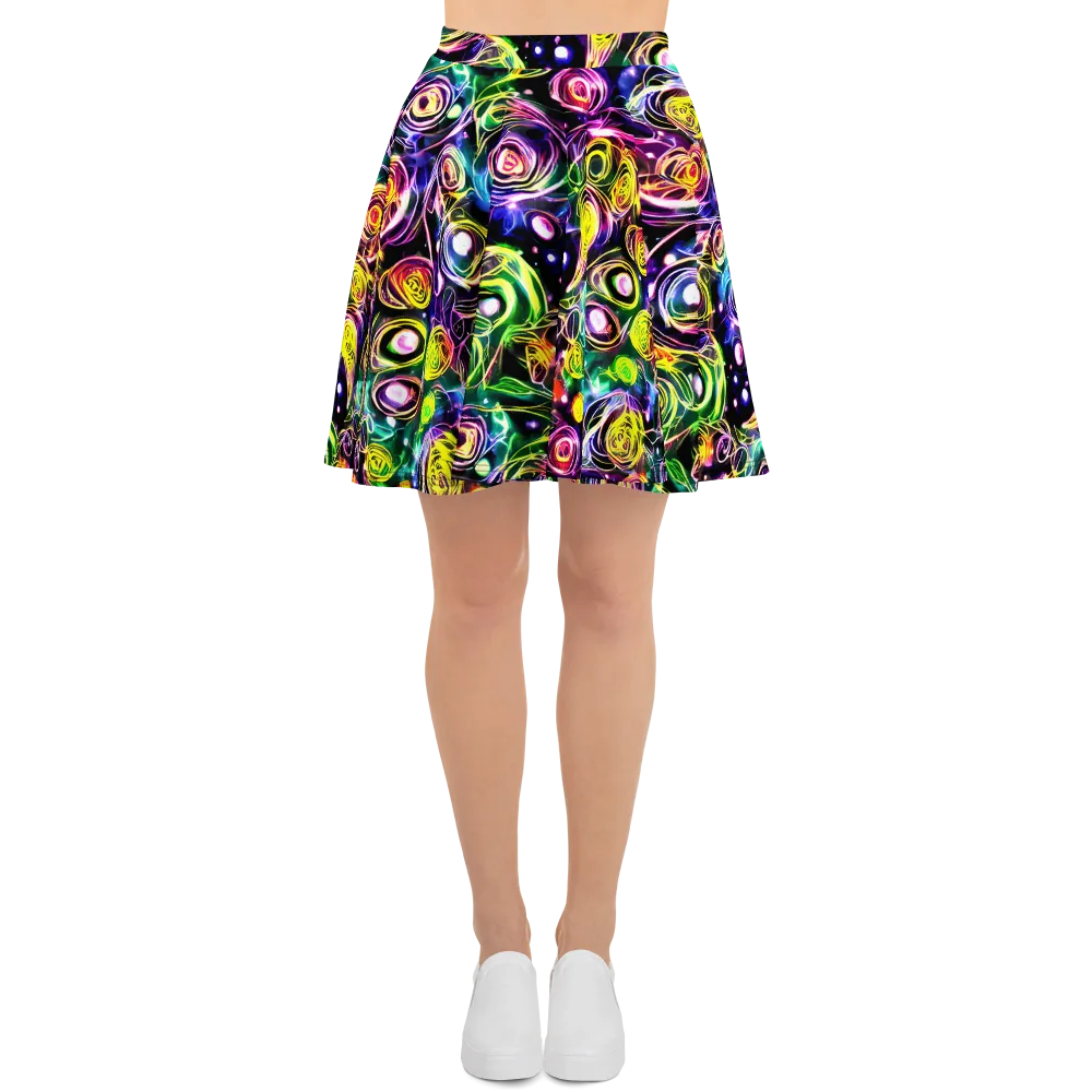 Electric Rosarium on Skater Skirt — Front
