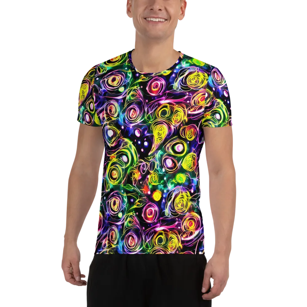 Electric Rosarium on Men's Athletic T-Shirt — Front