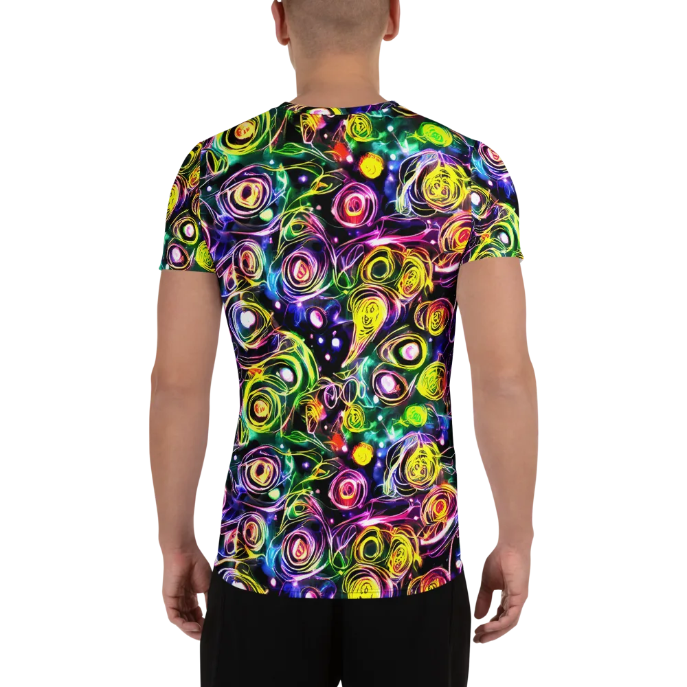 Electric Rosarium on Men's Athletic T-Shirt — Back