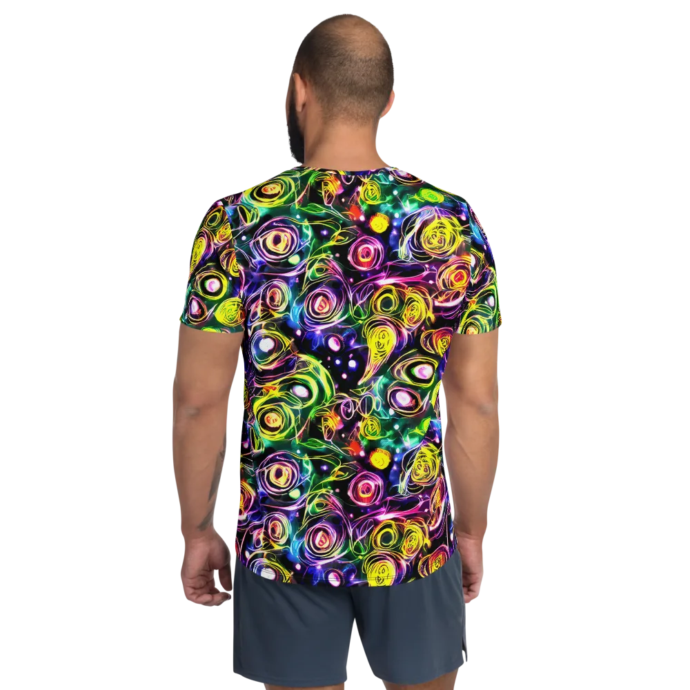 Electric Rosarium on Men's Athletic T-Shirt — Back