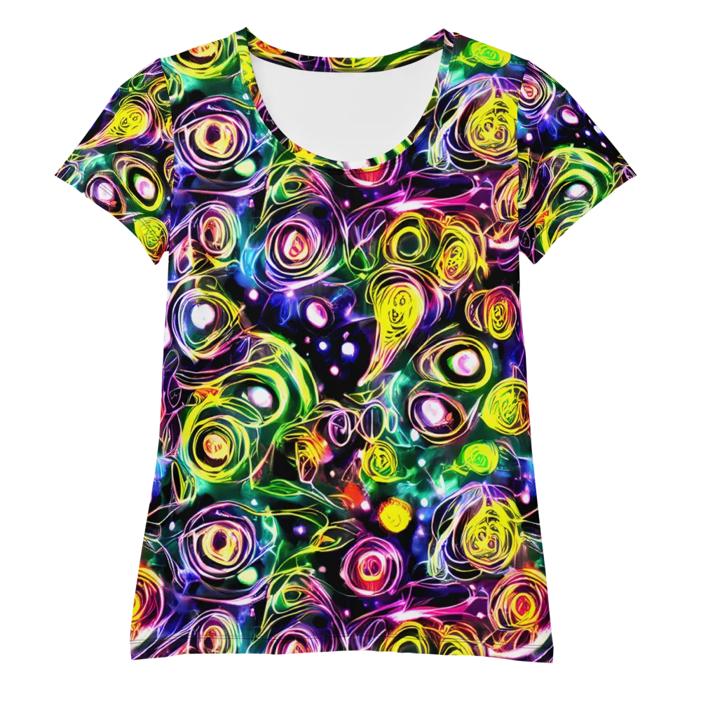 Electric Rosarium on Women's Athletic T-Shirt — Front