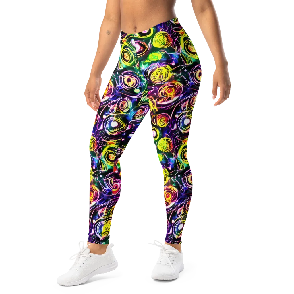 Electric Rosarium on Leggings — Left Front