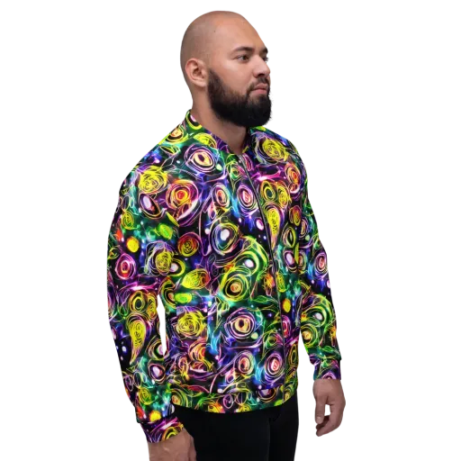 Electric Rosarium on a Bomber Jacket