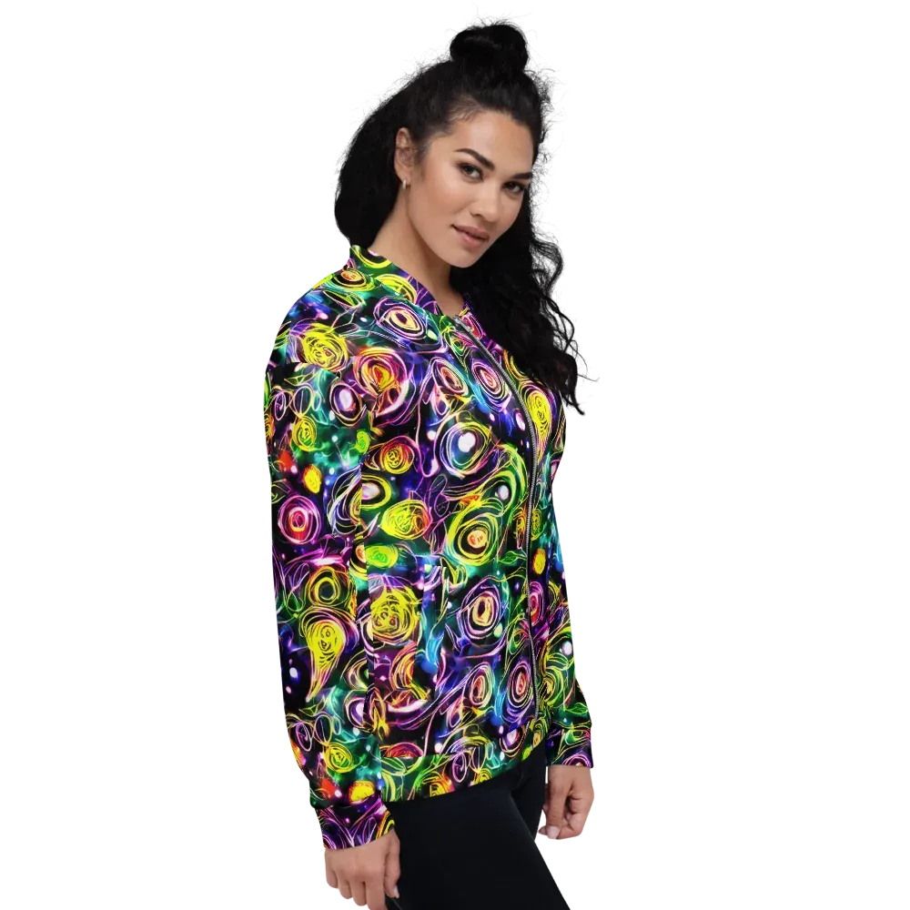 Electric Rosarium on Bomber Jacket — Right
