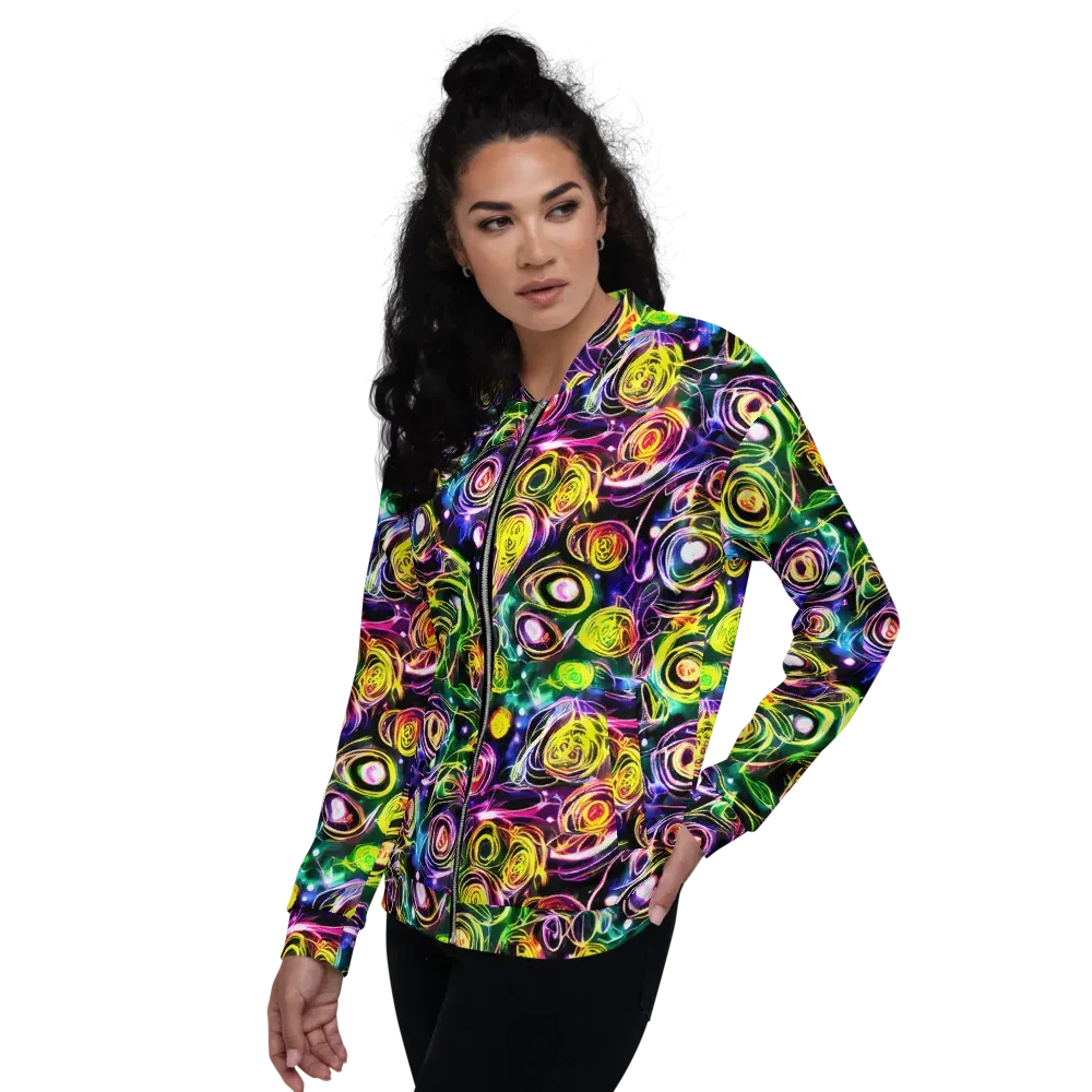 Electric Rosarium on Bomber Jacket — Left