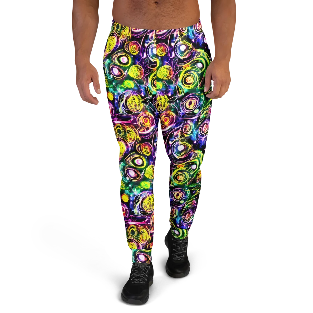 Electric Rosarium on Men's Joggers — Front