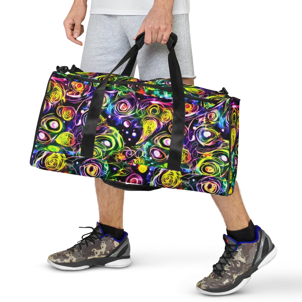 Electric Rosarium on Duffle Bag — Front