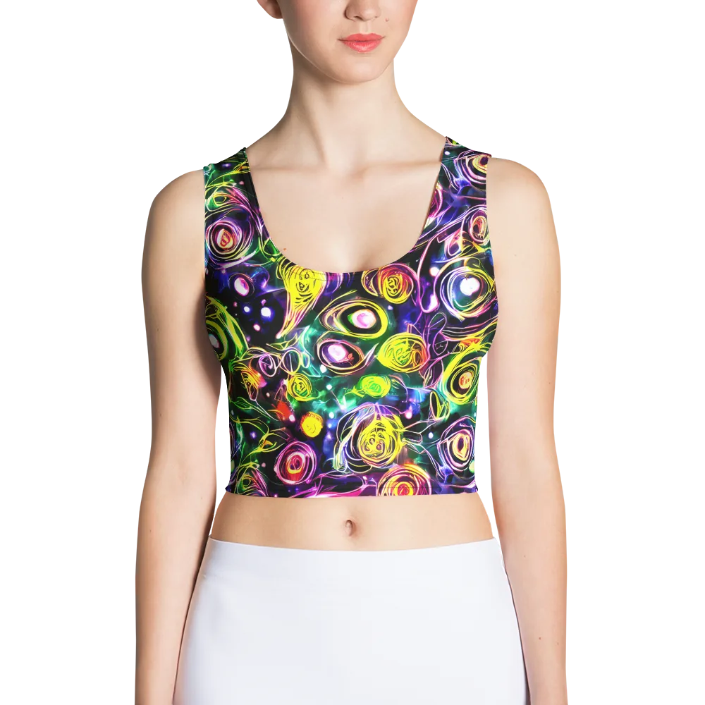 Electric Rosarium on Crop Top — Front