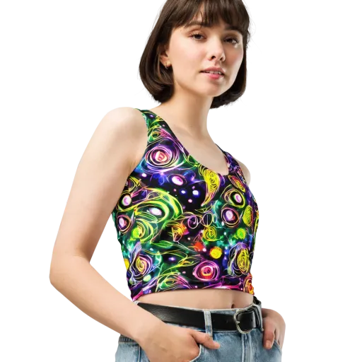 Electric Rosarium on a Crop Top