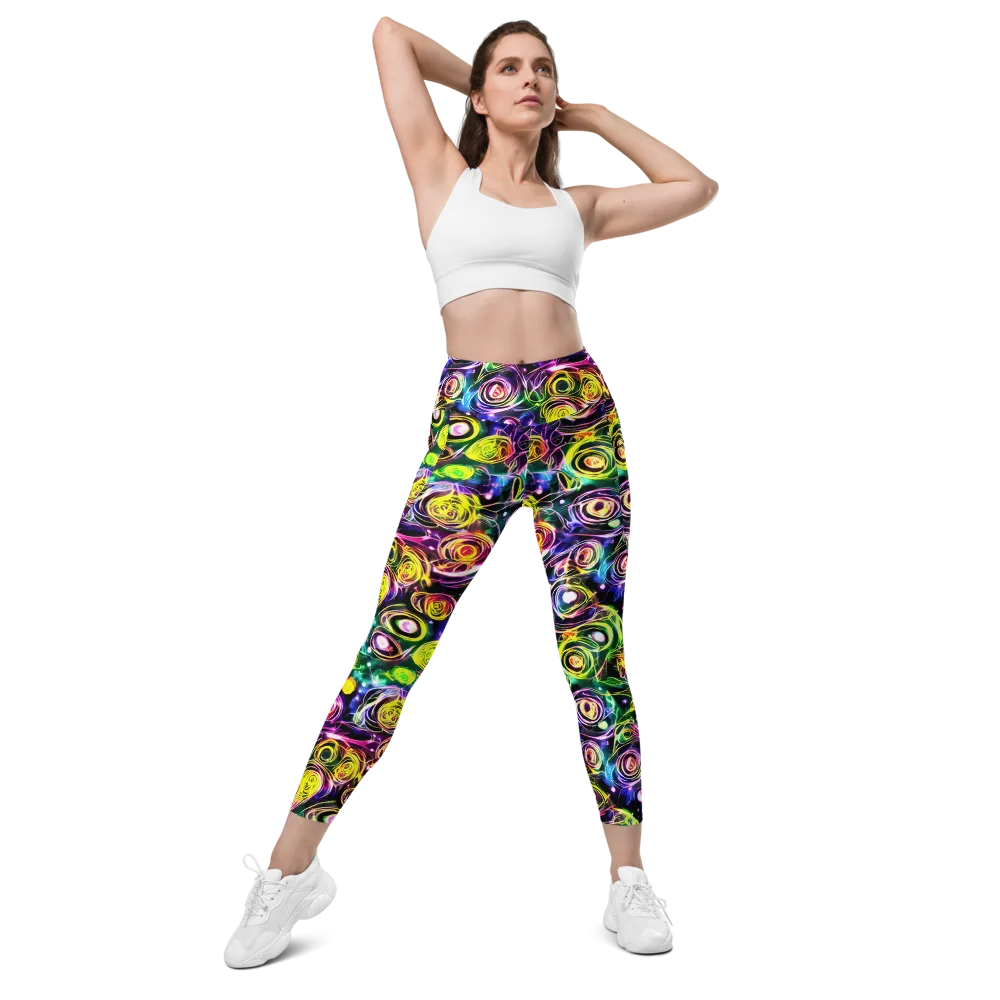 Electric Rosarium on Leggings with Pockets — Front