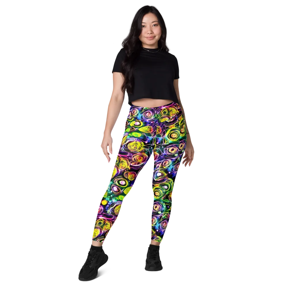 Electric Rosarium on Leggings with Pockets — Front