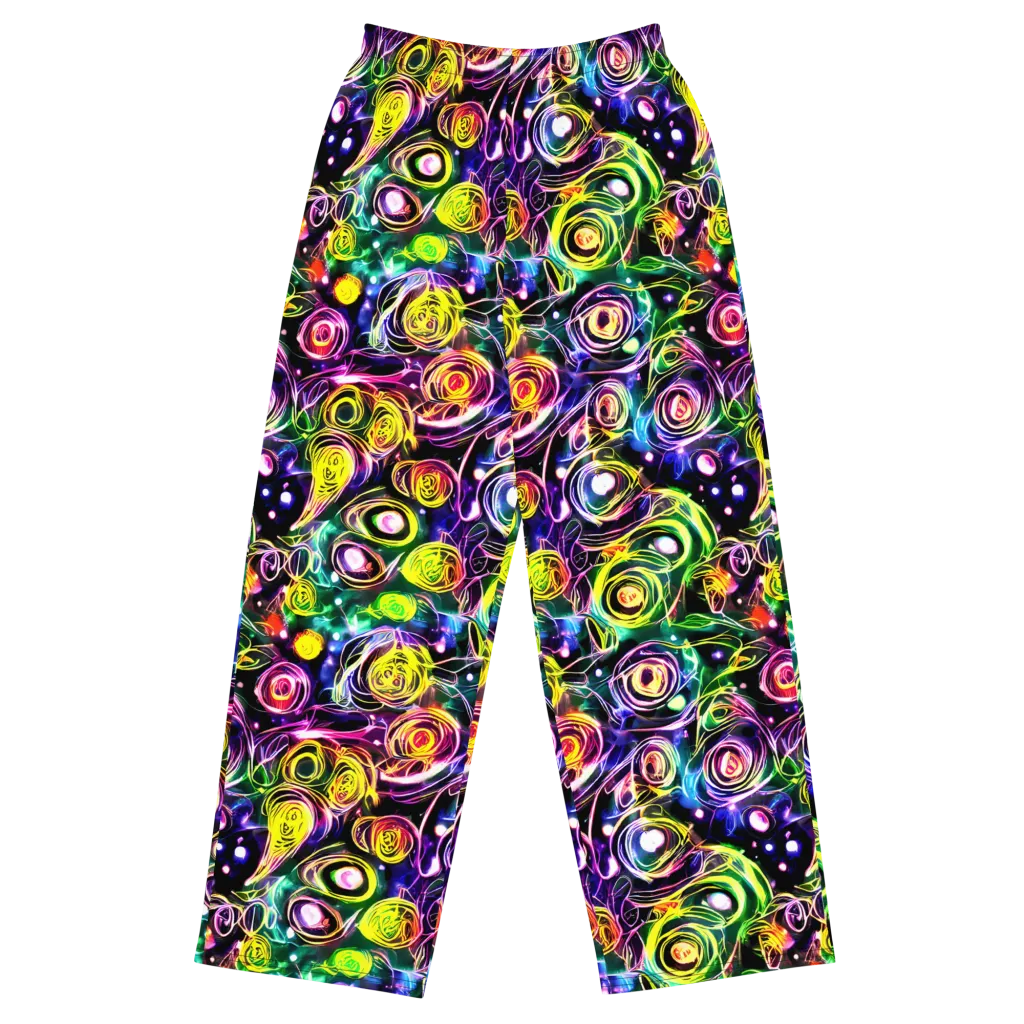 Electric Rosarium on Wide-Leg Pants — Front