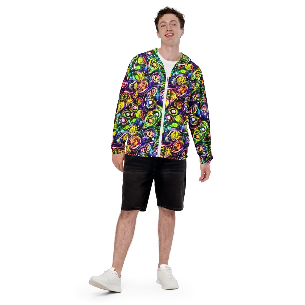 Electric Rosarium on Men's Windbreaker — Front