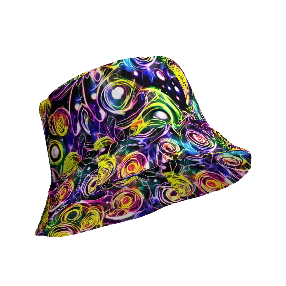 Electric Rosarium on Reversible Bucket Hat — Product details Outside