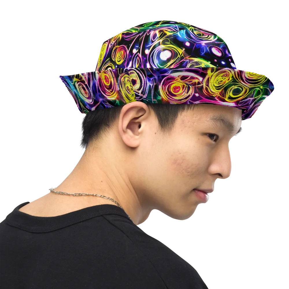 Electric Rosarium on Reversible Bucket Hat — Right Outside