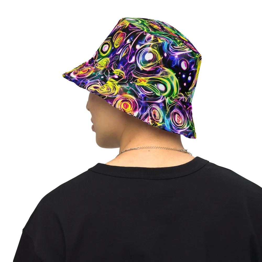 Electric Rosarium on Reversible Bucket Hat — Back Inside