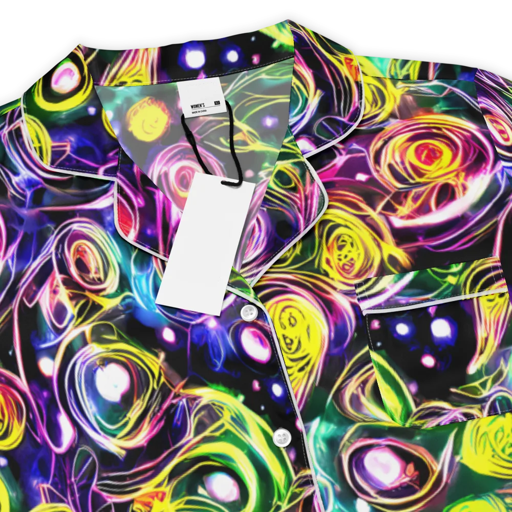 Electric Rosarium on Women's Short Sleeve Pajama Top — Product details
