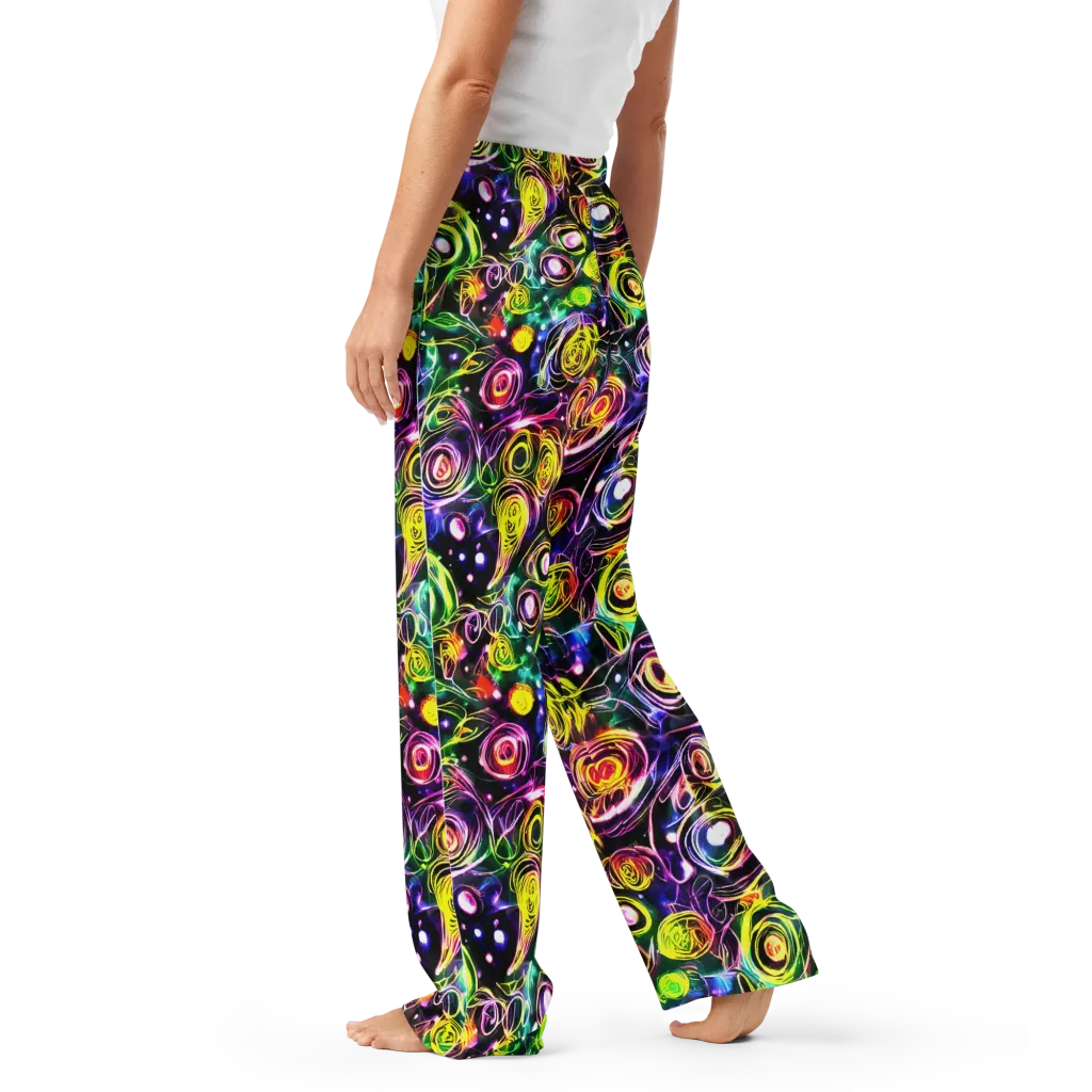 Electric Rosarium on Women's Pajama Pants — Left