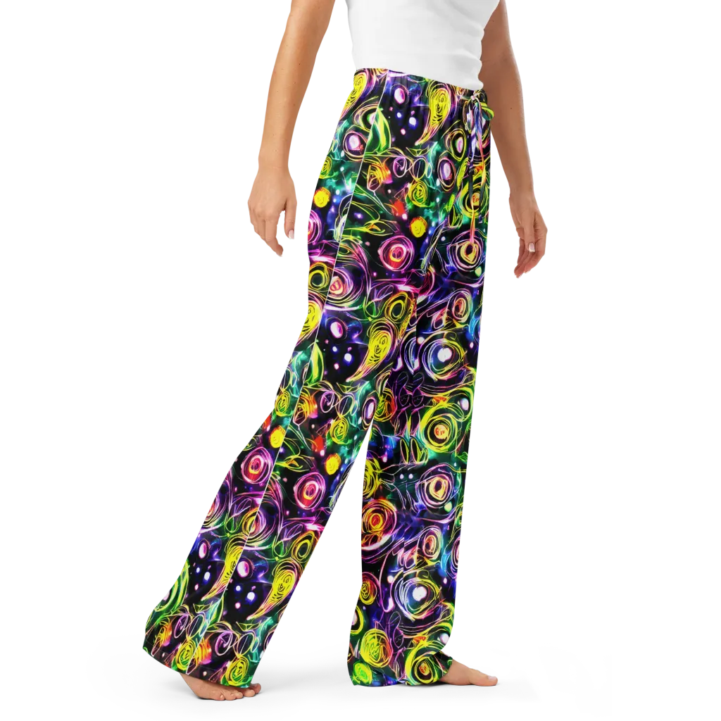Electric Rosarium on Women's Pajama Pants — Right Front