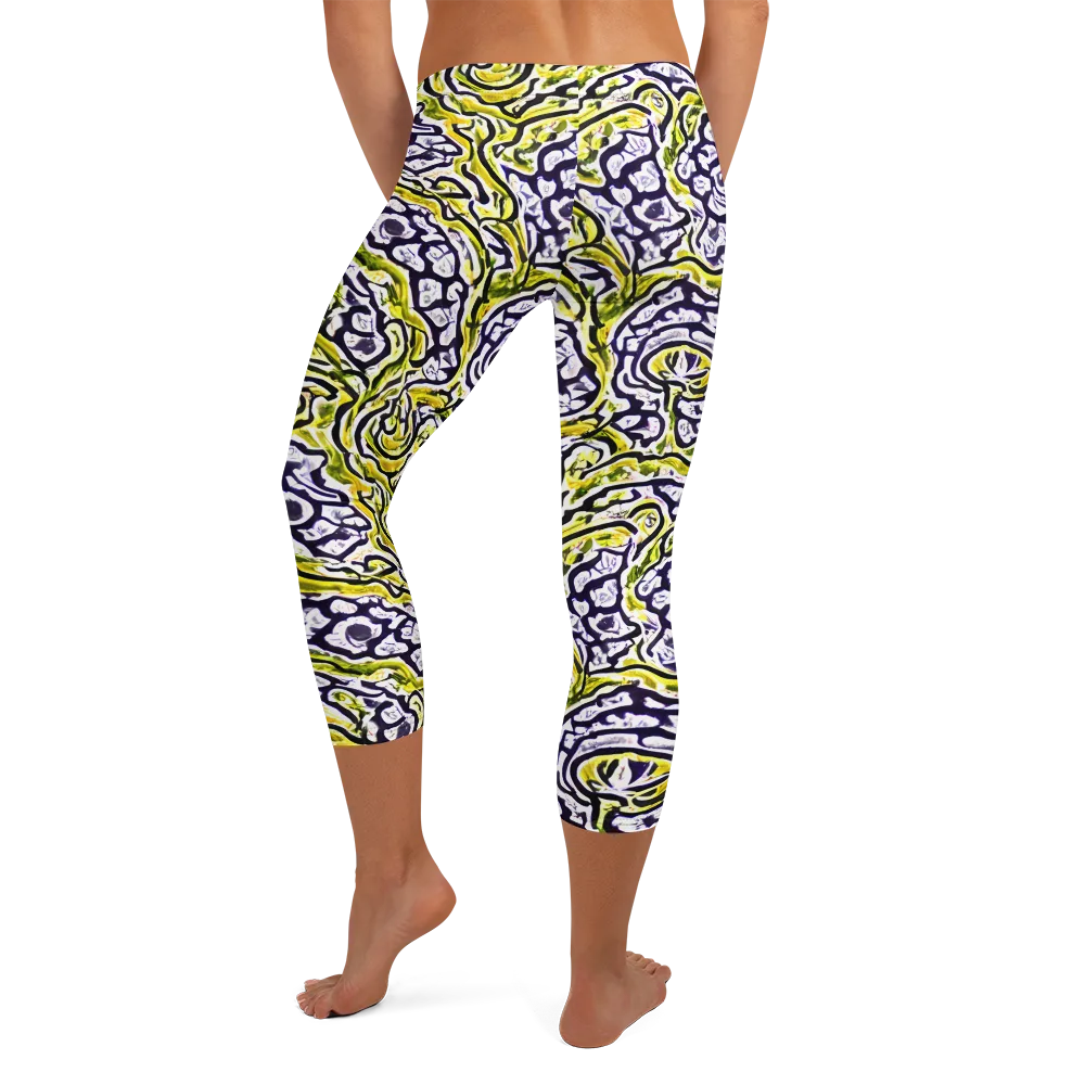Citrine Ink on Capri Leggings — Back