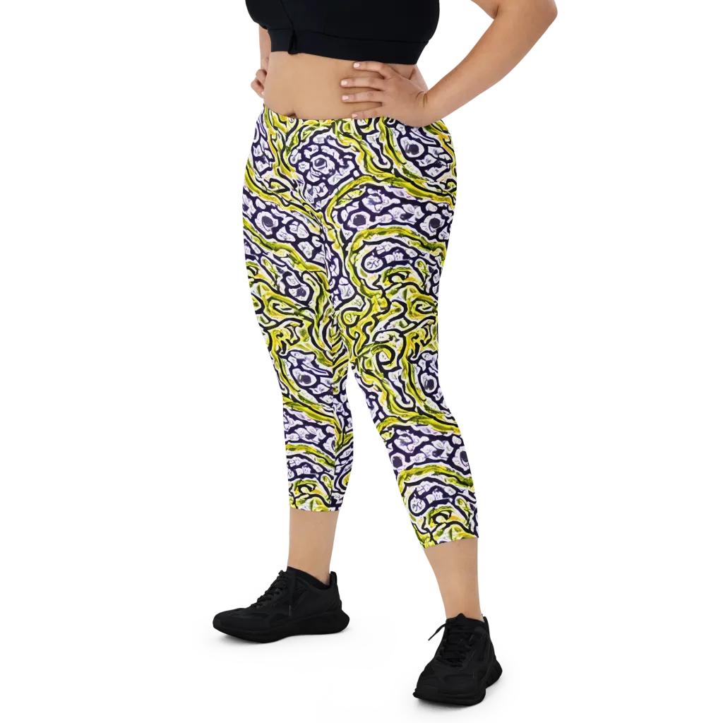 Citrine Ink on Capri Leggings — Front