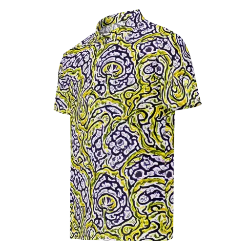 Citrine Ink on a Men's Slim Fit Polo Shirt