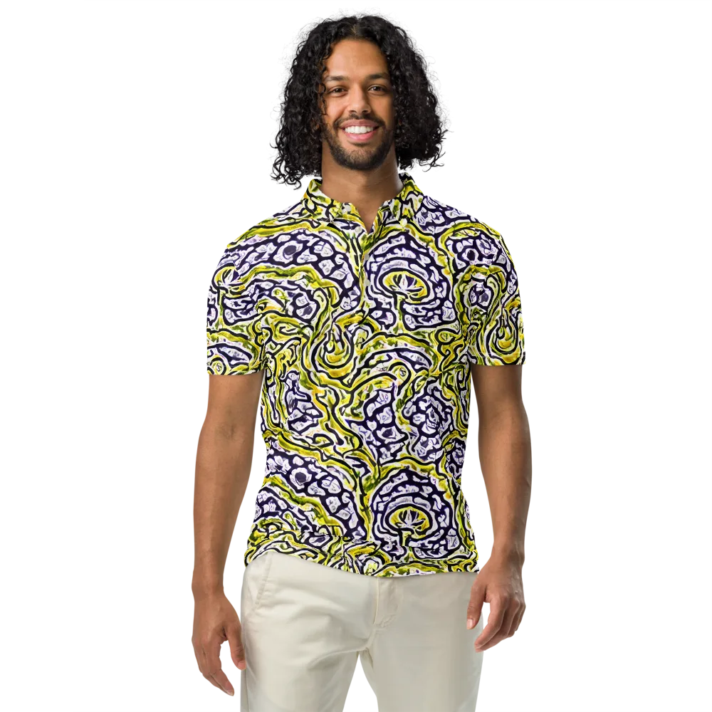 Citrine Ink on Men's Slim Fit Polo Shirt — Front