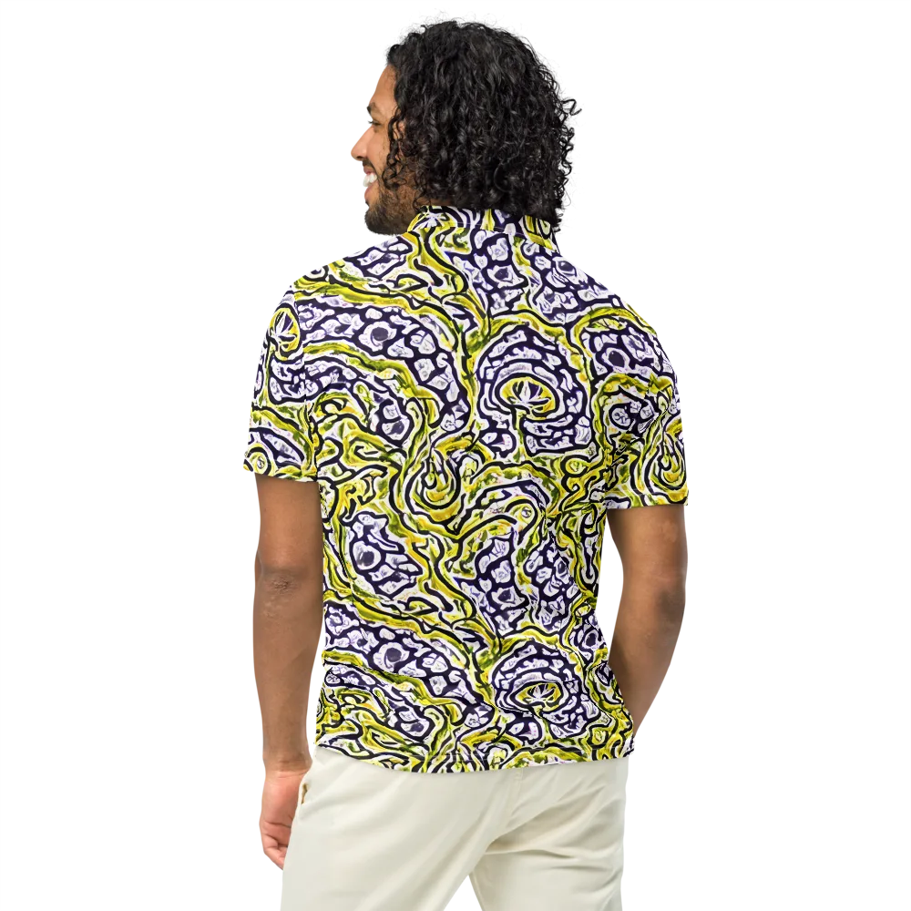 Citrine Ink on Men's Slim Fit Polo Shirt — Back
